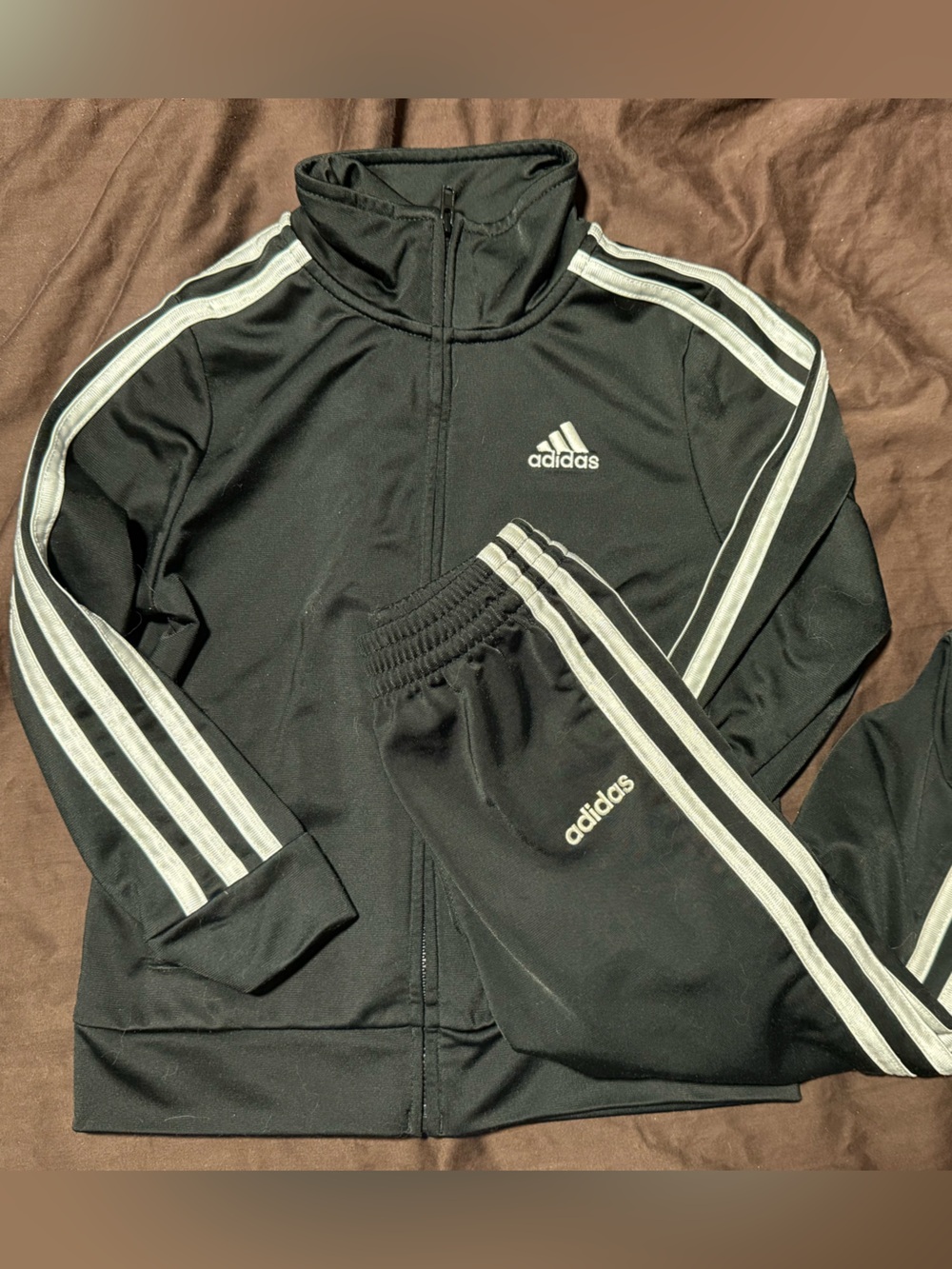 adidas Black Zip Jacket and Track Pants